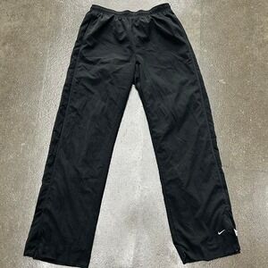 Vintage Y2K Nike Black Windbreaker Men's Medium Fleece Lined Comfy Workout Pants